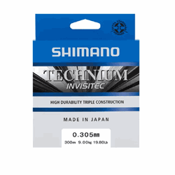 Shimano Technium Invisitec mono clear 300 meter - 0,255 mm / 6,7 kg